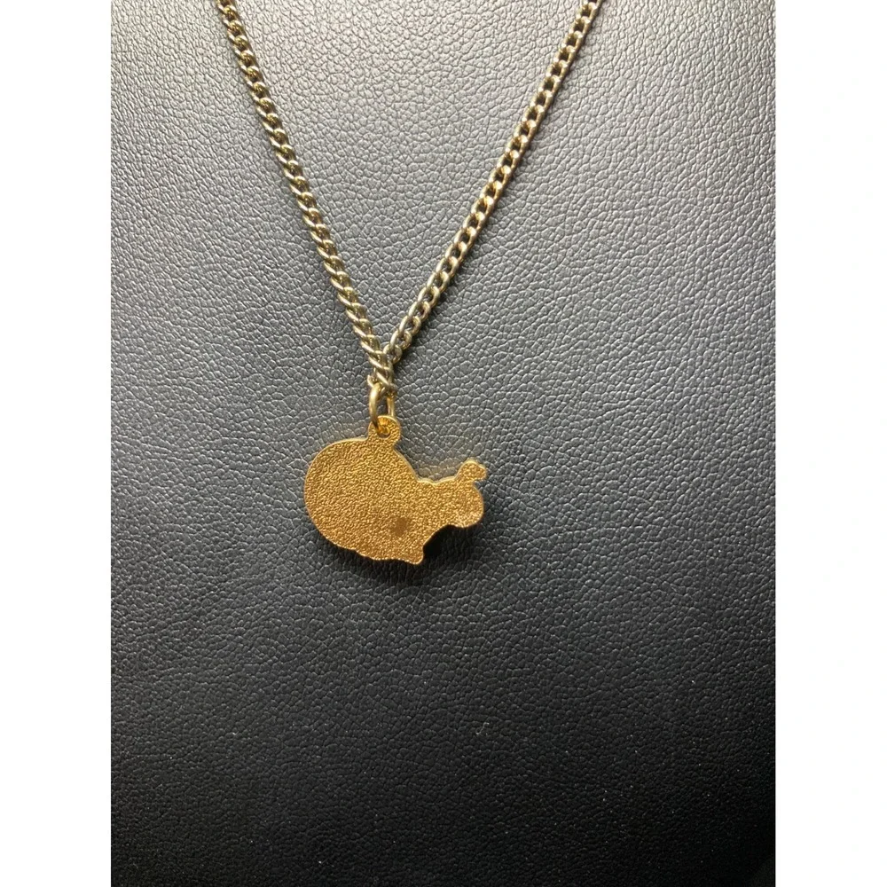 Cute Snail Necklace Green Enamel Gold‎ Tone Kawaii Animal Pendant Dainty Jewelry